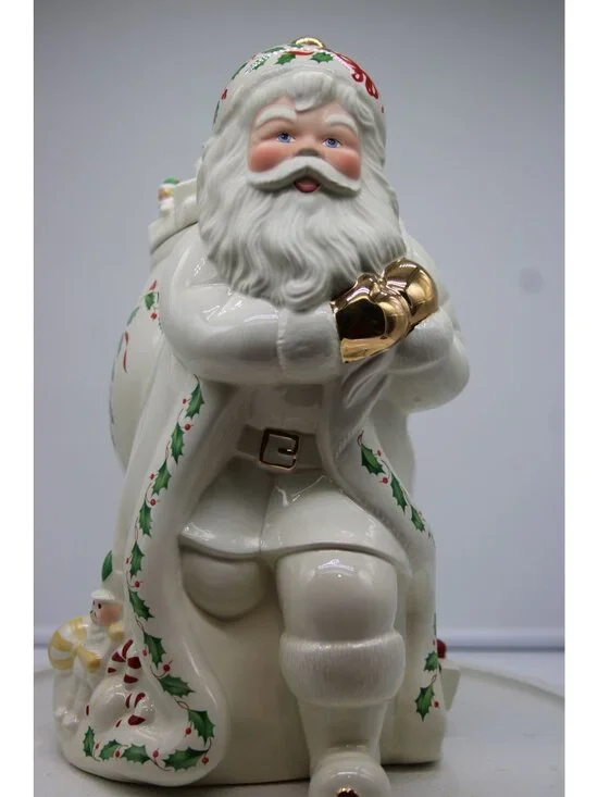 Lenox For The Holidays - Holiday Santa Cookie Jar - 1999 - 13