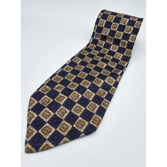 VTG Robert Talbott Studio 100% Multicolor Geometric Extra Long Tie 65