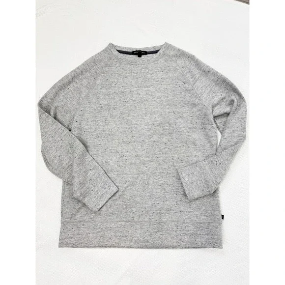 Banana Republic Men's Waffle Knit Crewneck Sweatshirt Gray Size Large