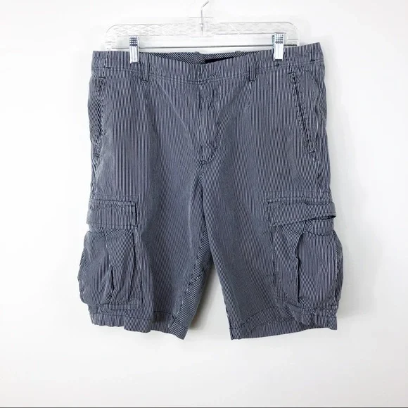 Banana Republic cotton striped cargo shorts sz‎ 34