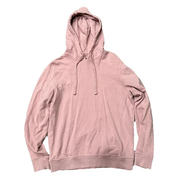 Banana Republic Hoodie Men's Medium Salmon Organic Cotton Heavyweight‎ Hoodie