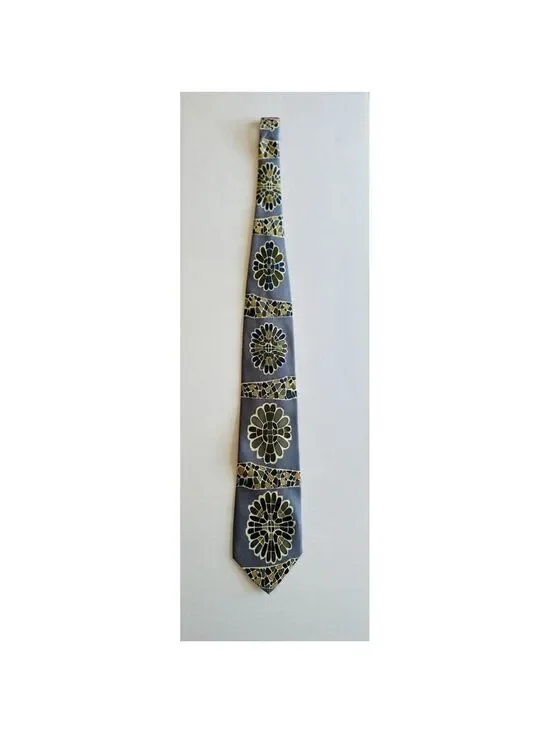 Box Elder Men's 100% Silk Tie Antonio Gaudi Art Nouveau Made in Italy NWT NEW