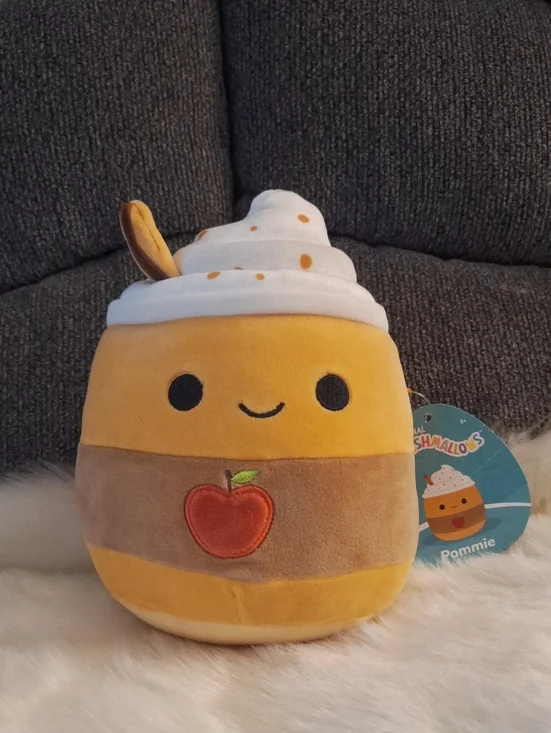 Squishmallows Yellow Brown Apple Pommie Plush NWT 8 Inches