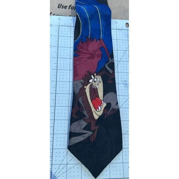 1994 Looney Tunes Tasmanian Devil Tie Licensed By Warner Bros