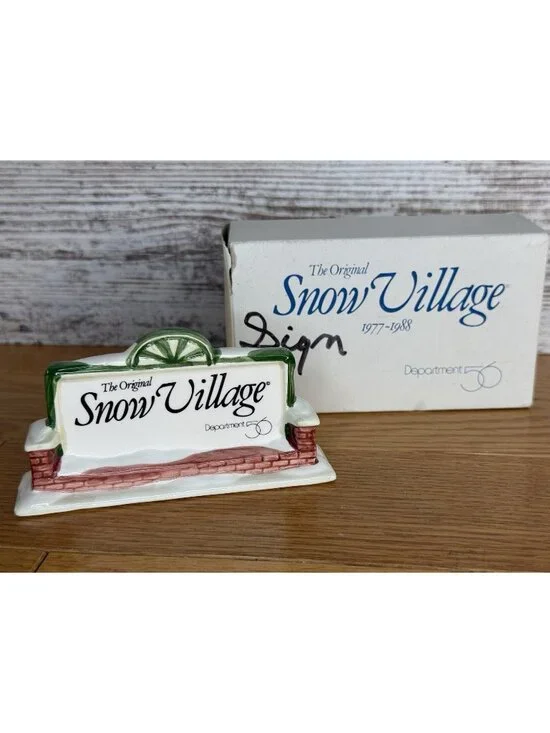 Department 56 The Original Snow Village 1977-1988 Promotional Sign