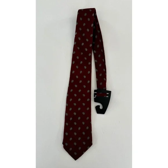 Robert Talbott Redwoode Ross Mens Silk Tie Burgundy Paisley Medallion Hand Sewn