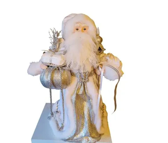 Old World Santa Father Christmas White Tree Topper or Decor 15