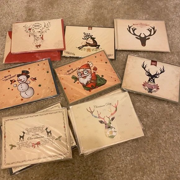 12ct mini christmas thankyou cards