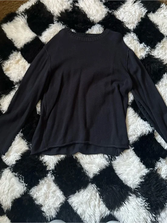 Banana Republic Navy Blue Long Sleeve Crewneck Knit Top