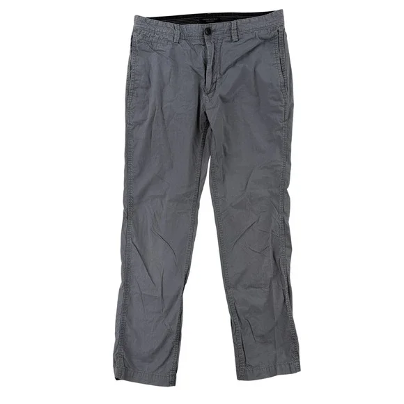 Banana Republic Aiden‎ Chino Pants Mens 30x28 Gray Regular Fit Cotton Casual