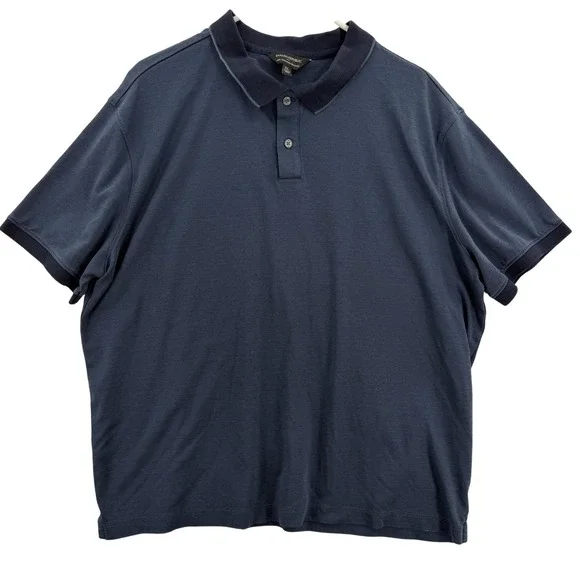 Banana Republic Polo Shirt Mens XL Navy Luxe Touch‎ Performance Short Sleeve