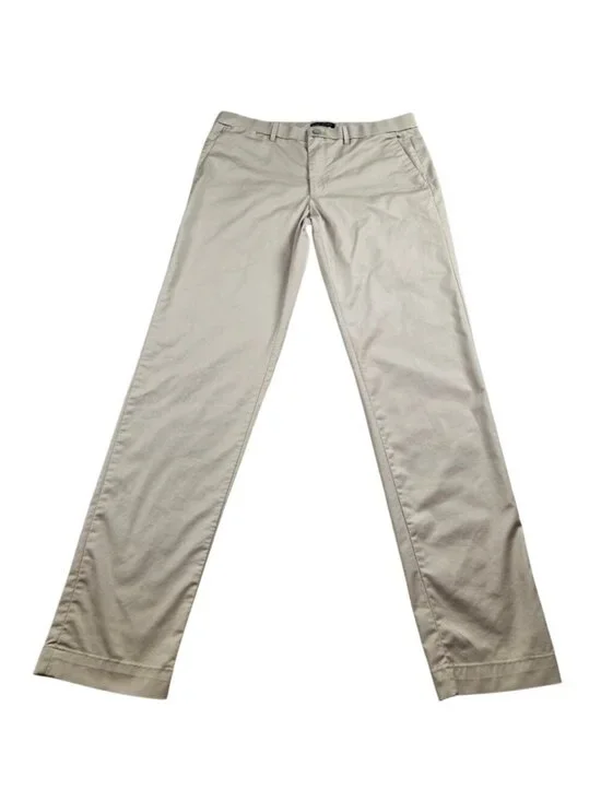 Banana Republic Pants Men's 35x35 Tag 34x36 Flat Front Beige Golf Performance