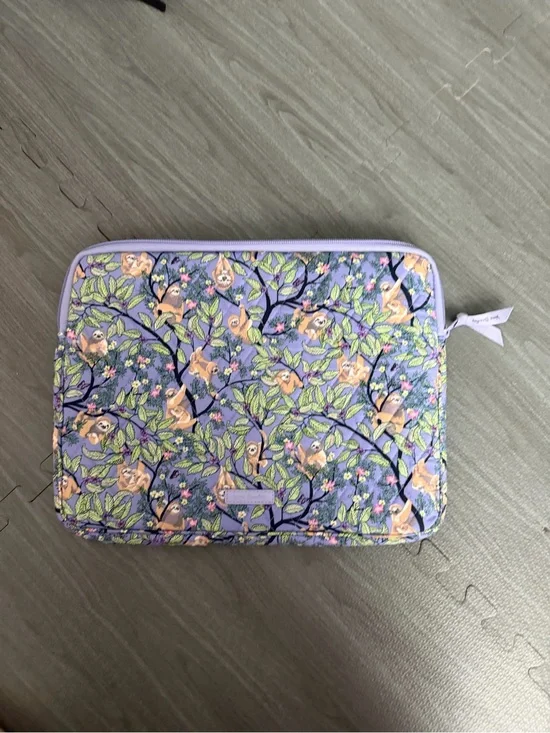 Vera Bradley Lavender Sloth Hanging Around Laptop Sleeve