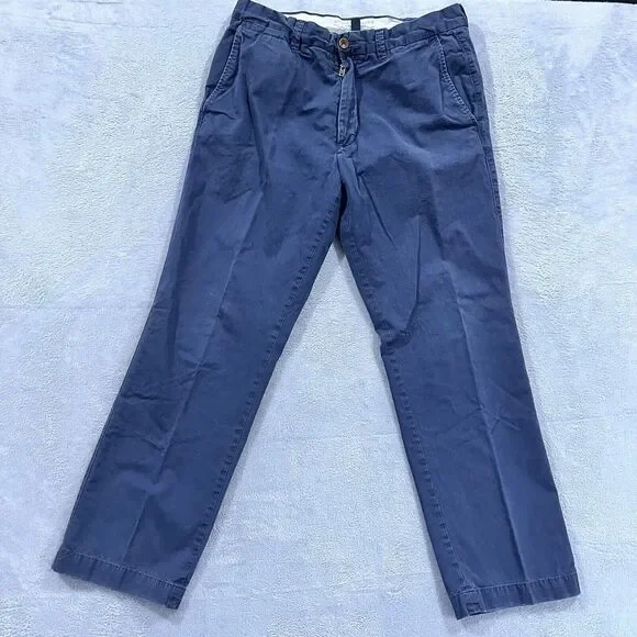 Banana Republic Straight‎ Fit Pants Men's 33x30 Chino Blue Preppy