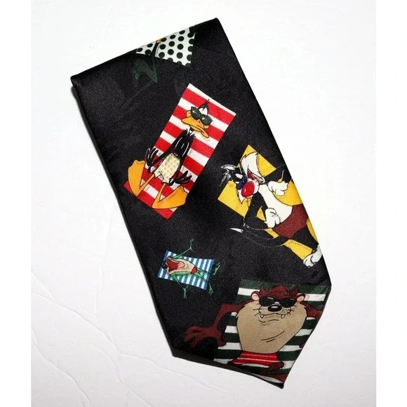 Vintage Looney Tunes‎ Characters Neck Tie 1995 Beach Resort Characters Tie