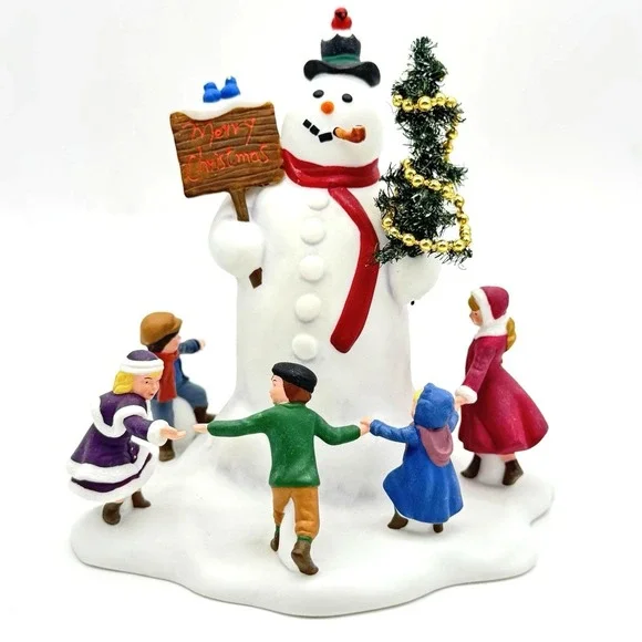 Dept 56 Christmas In The City Village Square Snowman CIC #58638 Vtg Accessory