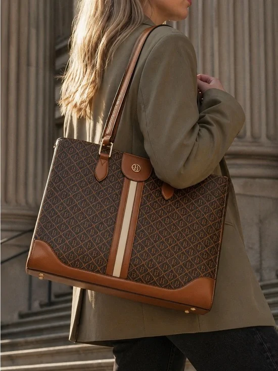 BOSTANTEN Stroud Vintage Leather Briefcase Tote Bag