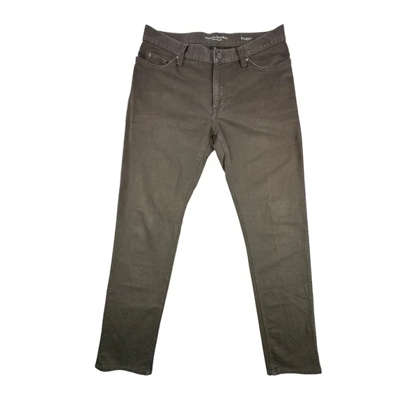 Banana Republic Mens Slim Traveler Pants 31x32 Surplus Olive Green SEE‎ PICS