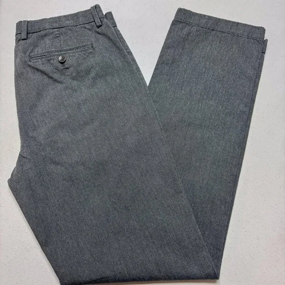 Banana Republic Kentfield Pants Mens 33 Gray‎ Chino Casual Flat Front 33x32