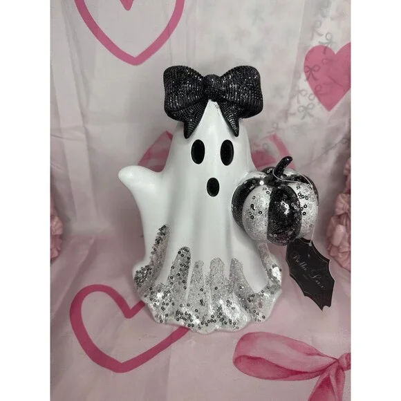 Halloween Bella Lux Ghost with Jeweled Bow
