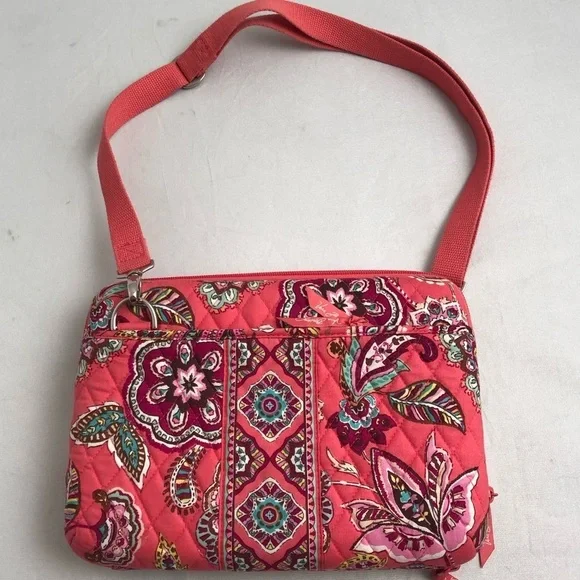 Vera Bradley Call Me Coral multicolor crossbody tablet case