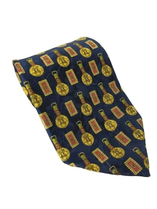 Marco Polo Italian Style Silk Necktie Gold Medals