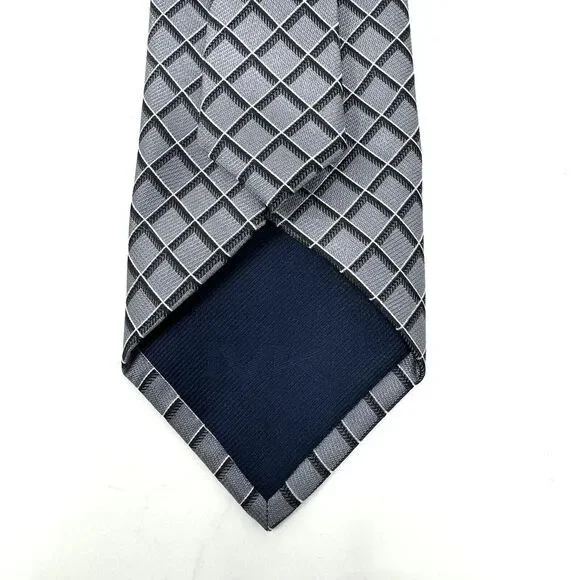 Michael Kors Men's Grey Silk 3D Square Pattern‎ Excellent Condition