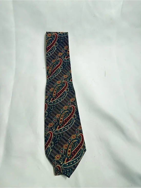 A42. Liberty of London Vintage Wool Silk Paisley Necktie British Designer Tie