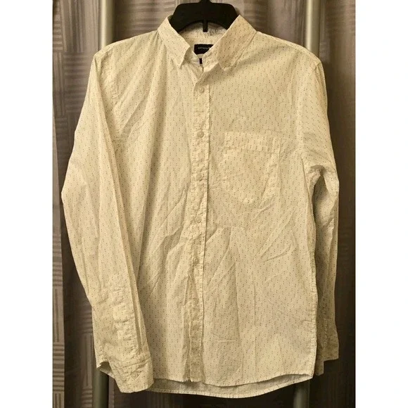 Banana Republic Size S Mens Shirt‎ Untucked Fit Button Up Long Sleeve White
