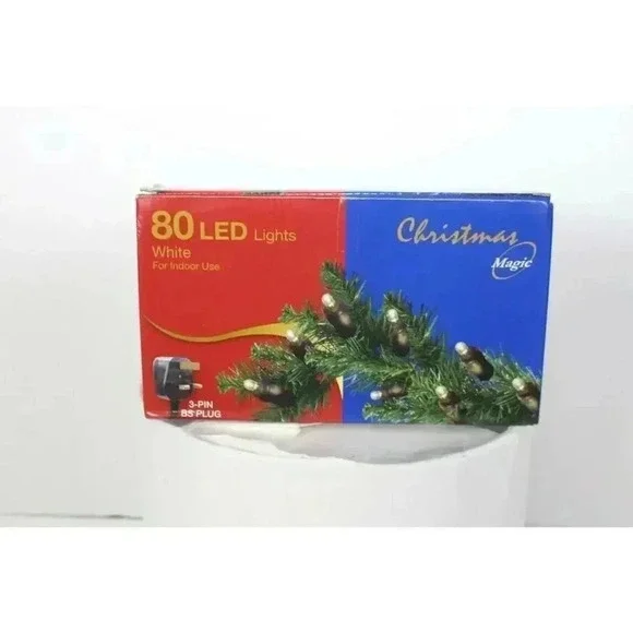 White christmas lights with 3-PIN BS PLUG