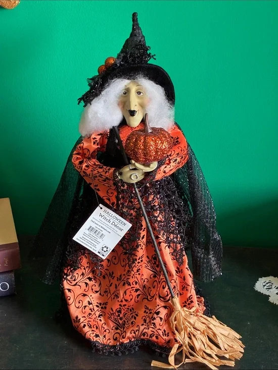 NWT Witch figurine doll Halloween tabletop home decor 17