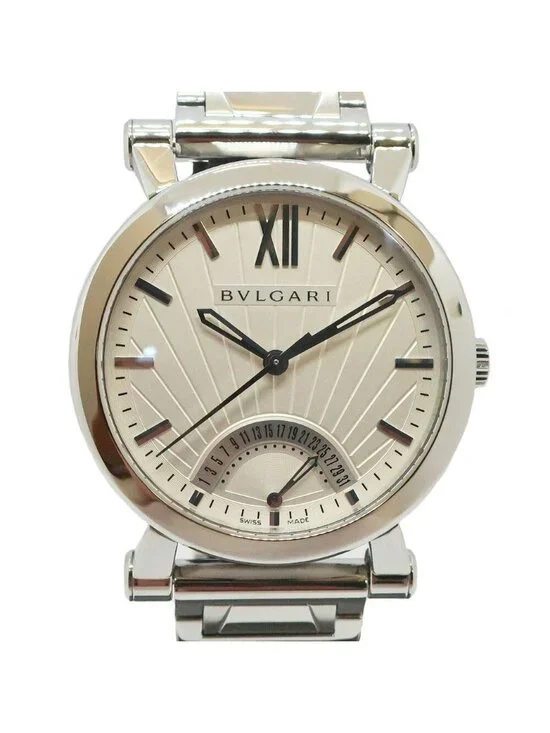 Bvlgari Ten Finished Sotirio Retrograde SS Silver Automatic Watch