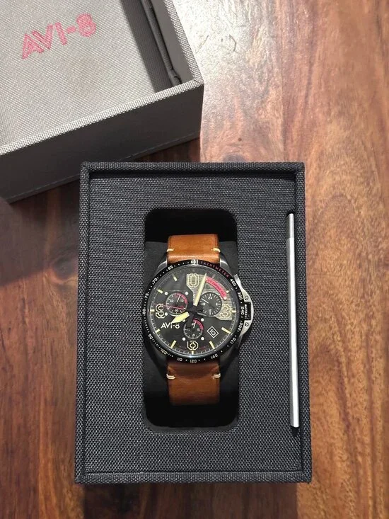 AVI-8, P-51 Mustang Blakeslee, Men's Chronograph Watch, AV-4077