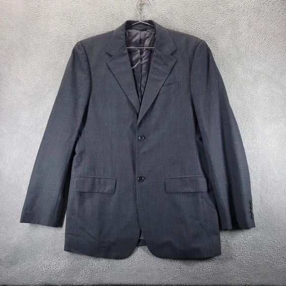 Banana Republic Suit Jacket Mens 40R Gray Wool Stretch Made In Italy Wedding