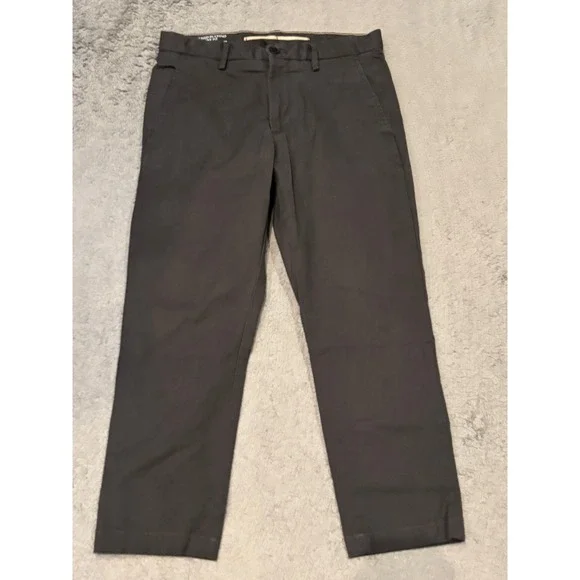 Banana Republic Mens Lived-In Chino Skinny Fit Pants Grey 28x24