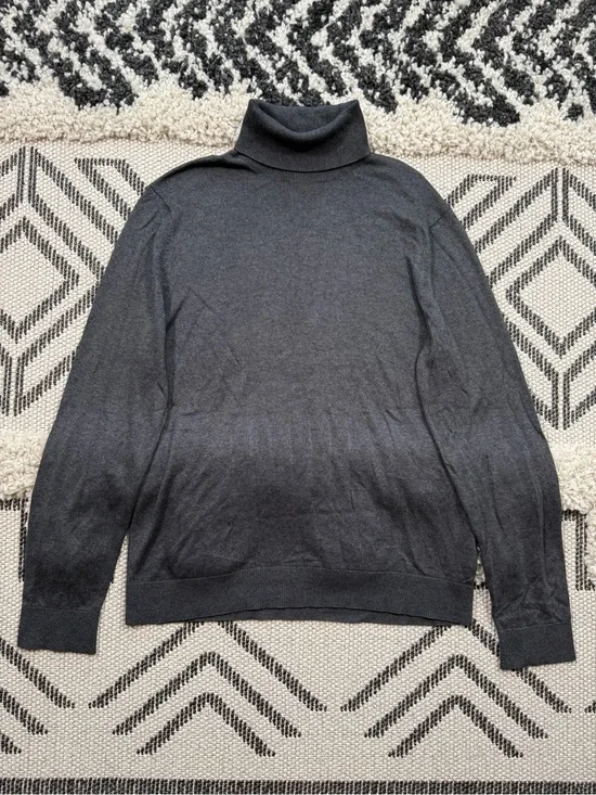 Men’s Banana Republic Gray Silk Cashmere Turtleneck Sweater Size L