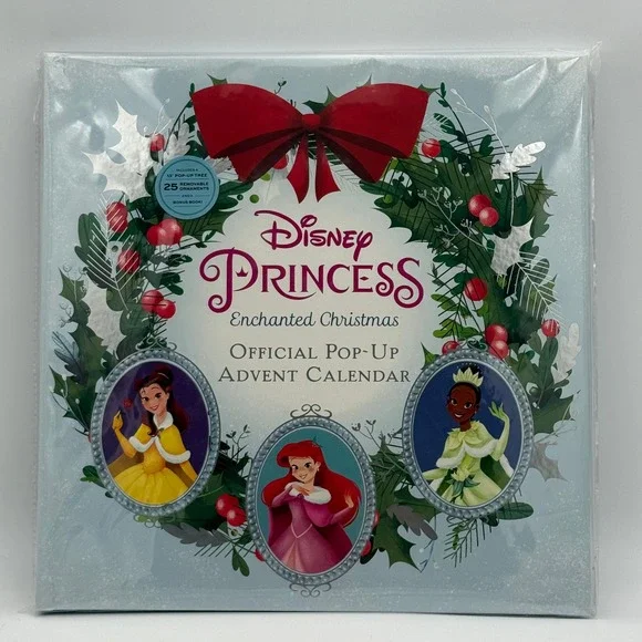 Disney Princess Enchanted Christmas Official Pop-Up Advent Calendar 25 Ornaments