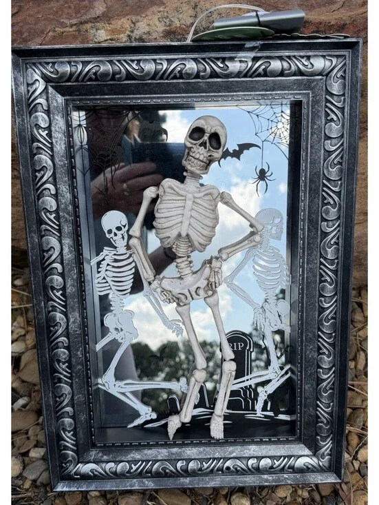 TIKTOK Viral Dancing Musical Skeleton Light Up Halloween Home Wall Decor RARE