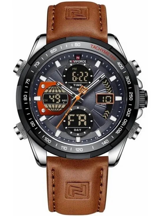 Men's Brown And Black Analog Waterproof Chronograph Classic Stylish Casual Watch