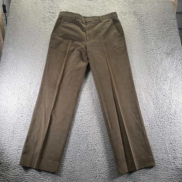 Banana Republic Pant Mens‎ 33x32 Brown Cotton Dress Straight Leg Formal Business