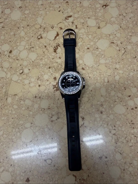 Black Crystal Accent Men's Watch - Unbranded