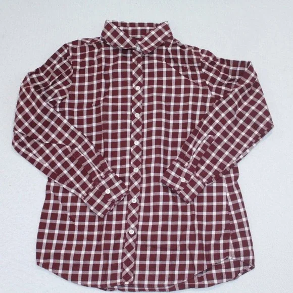 Banana Republic Men Shirt Red Plaid Button Down Shirt Soft Wash Size Small