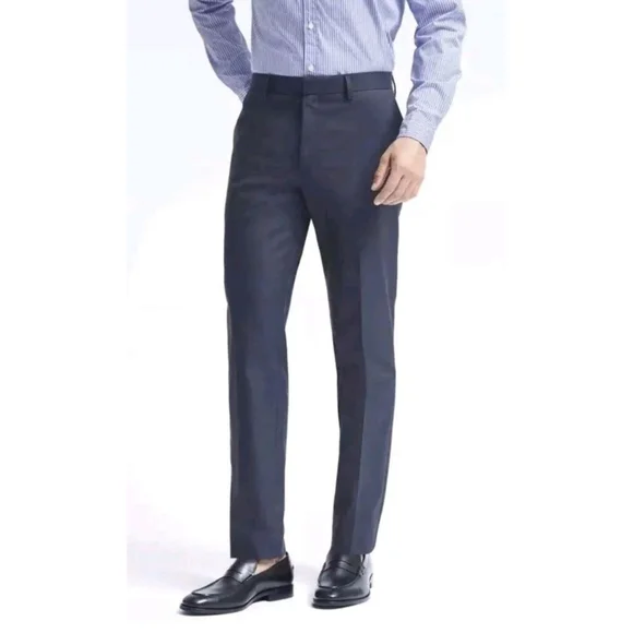 Men's Banana Republic Navy Standard Fit Dress Pants Waist 33 Navy Blue NWT