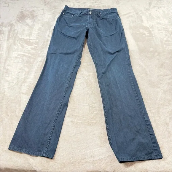 Banana Republic Corduroy Pants Mens 33x34 Navy Blue Good Straight Leg‎ Cotton