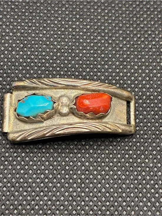Zuni Fabian Cheama signed silver watch tip/replacement