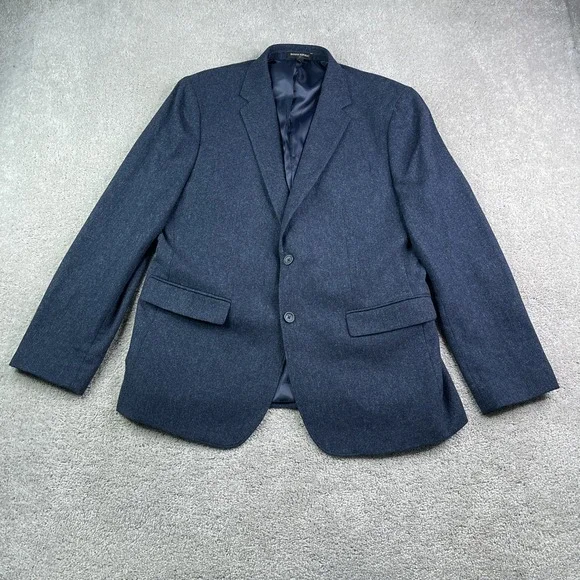 Banana Republic Blazer Mens 44R Navy Blue Wool Slim Fit Sport Coat Jacket
