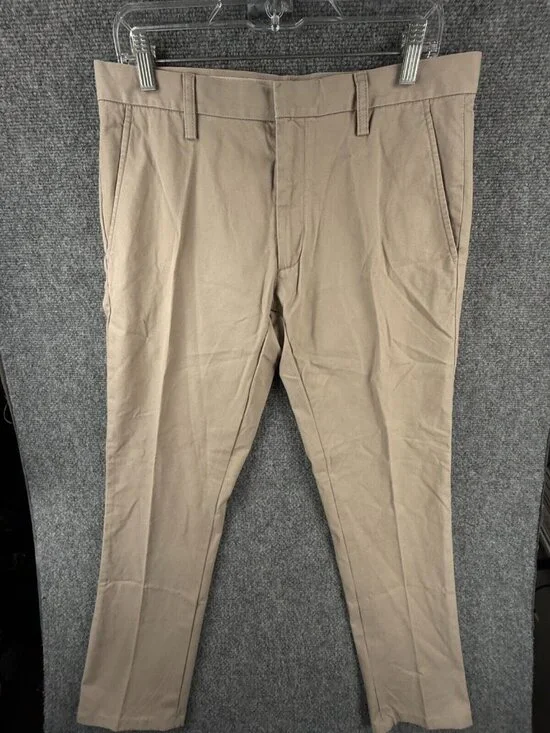 NWD NWT Banana Republic 32x32 Dawson Chino Beige Cotton Pants Adult Flat Front