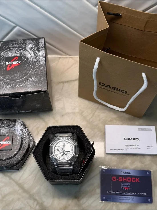Casio G-Shock Men’s Clear/Gray Transparent Resin Watch