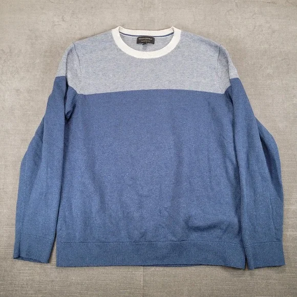 Banana Republic Premium Luxe‎ Yarn Colorblock Sweater Pullover Mens XL