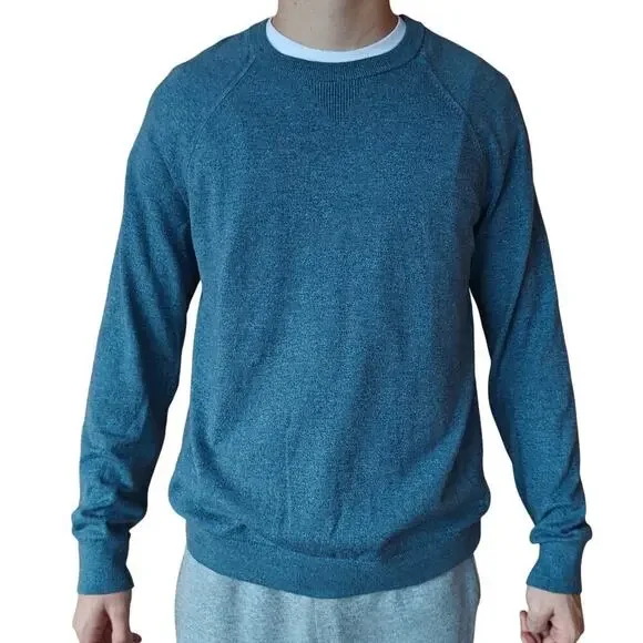 Banana Republic Blue Organic Cotton Crewneck Sweater Mens M